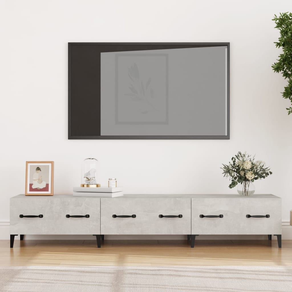 TV Stand Concrete Grey 150 x 34.5 x 30 cm Engineered Wood