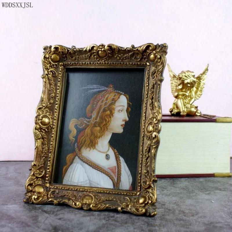 European retro creative desktop photo frame ornaments resin crafts home living room bedroom photo frame ornaments