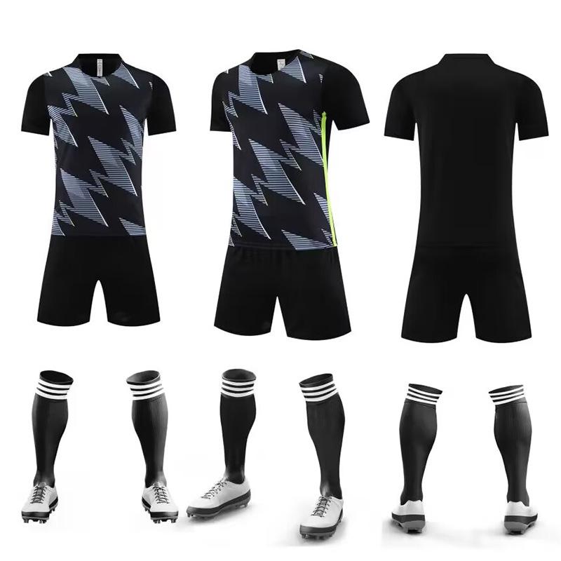 

Быстросохнущая детская тренировочная и соревновательная форма, мужская футбольная экипировка на заказ, летние футбольные костюмы с принтом Large чёрный