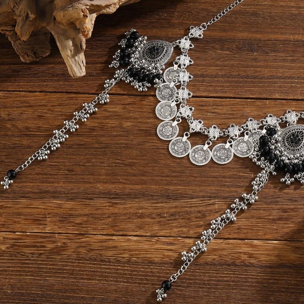 Alloy Forehead Chain Waterdrop Tassel Hairband Jewelry Trendy Hair Tassel Chains  Women