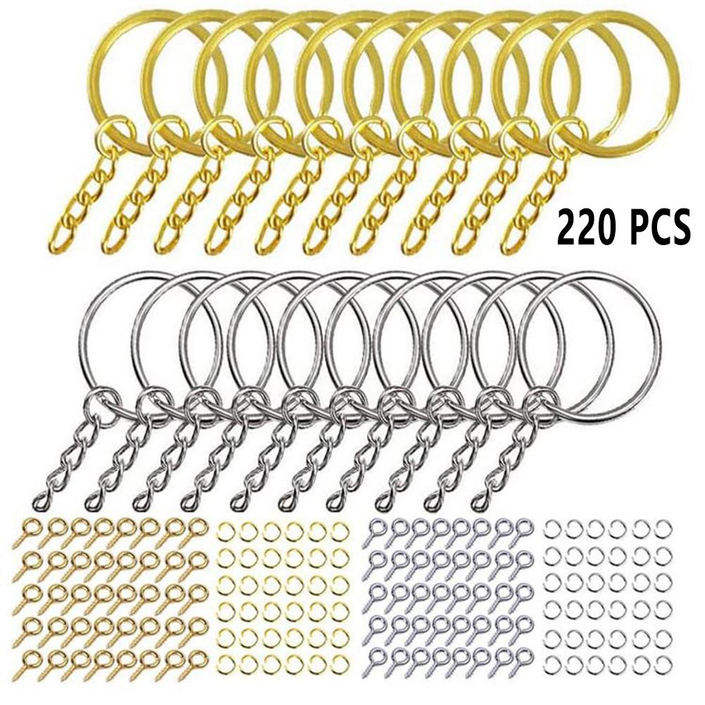 Nøkkelringer Nøkkelring DIY 220 stk/parti Gull Hummerlås