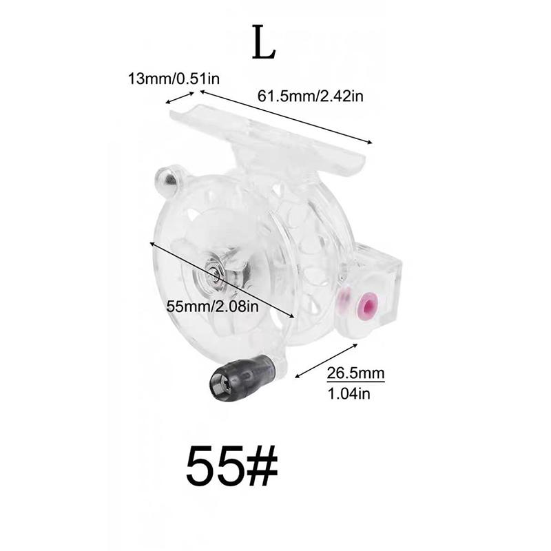 

Abs Fishing Wheel Plastic Front Beating Wheel Ice Fishing Wheel Line Wheel Sea Pole Fishing Wheel Fishing Gear Accessories 61.5MM