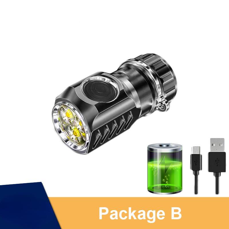 

Перезаряджуваний міні-світлодіодний ліхтарик, брелок, живлення від USB, 3000 люмен, кишеньковий ліхтарик IPX8, ліхтарик SST20 Package B