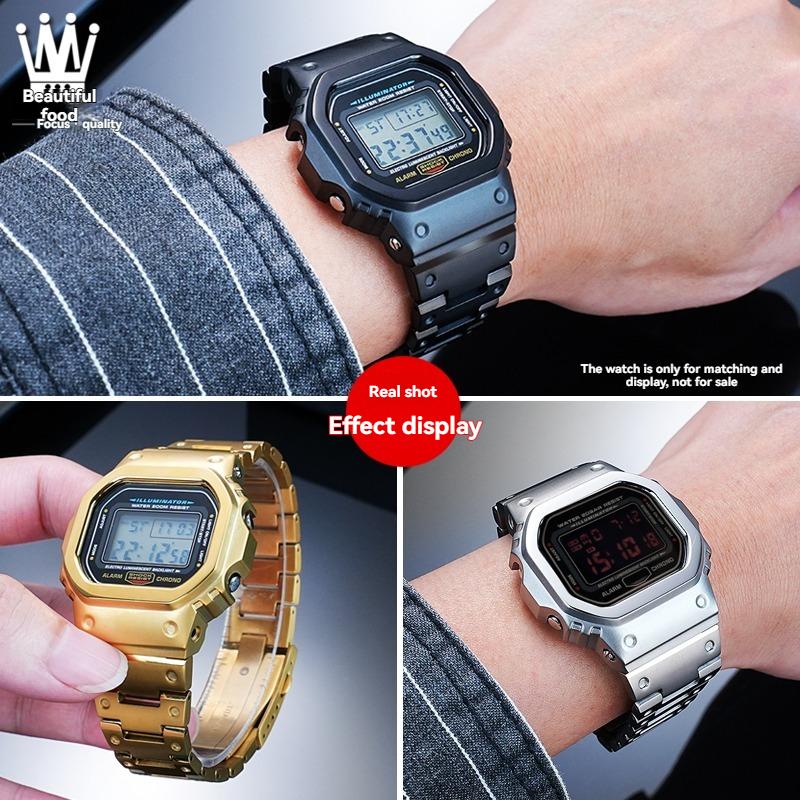 For Casio Small Square DW-5600 GW-B5600 GW-M5610 G-5600 GW5000 Modified Titanium Alloy Case Lightweight Titanium Watch Strap