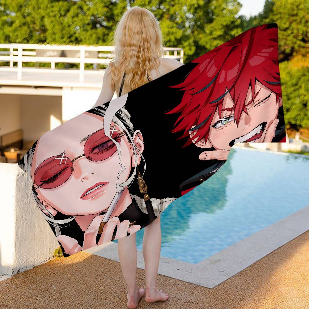 Anime G-GokurakugaiS Microfiber Blanket Quick Drying Beach Towels Oversized Printing Super Absorbent Pool Towel Blanket