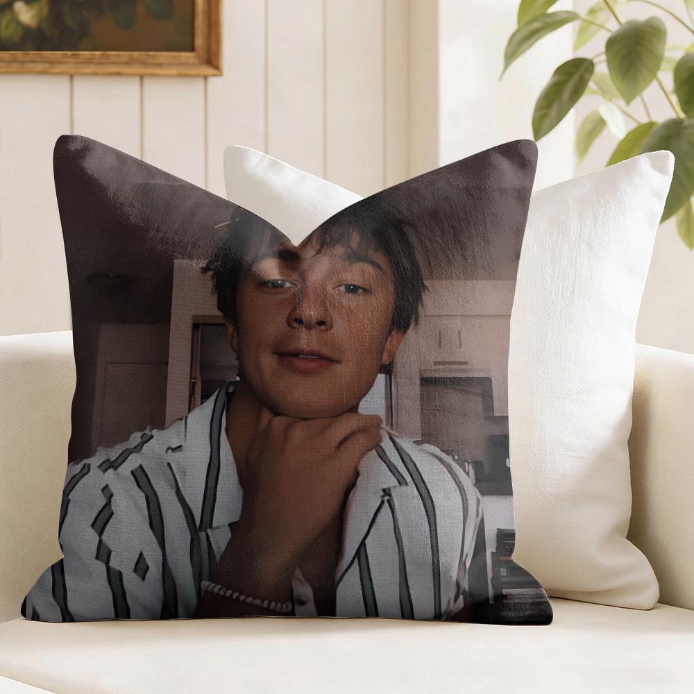 DDrew SStarkey Actor Cushion Cover Eco Linen Pillow Case DoubleSided Print Breathable Durable Zipper Home Decor Gift