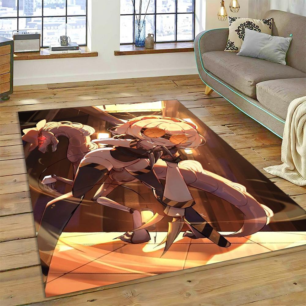 2025 New Style Cartoon Murder Drones Uzi Robot 3D Rug Carpet for Living Room Bedroom Home Decor, Floor Mat Non-slip Sofa Doormat