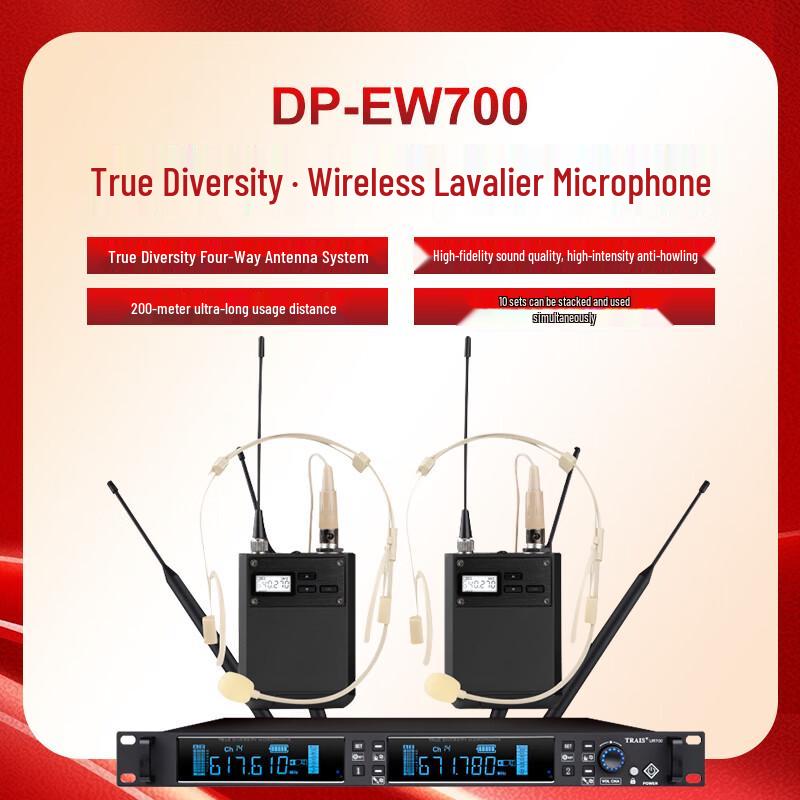 DAIPU DP-EW700 UHF Wireless Dual Headset Conference Microphone System (CN Version)
