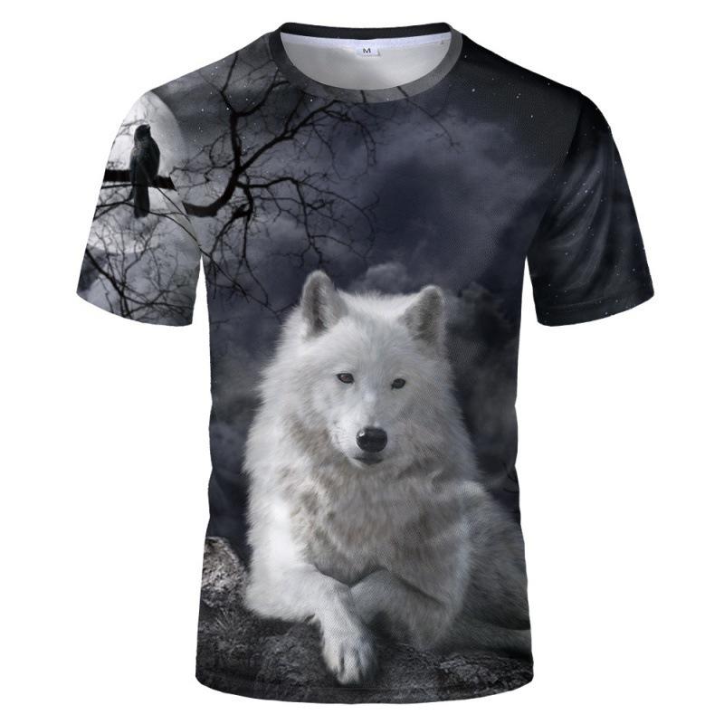 New Beast Animal Wolf Head Pattern 3D Printed T-shirt Plus Size Comfortable Personalized Daily Versatile Short Sleeve T-shirt