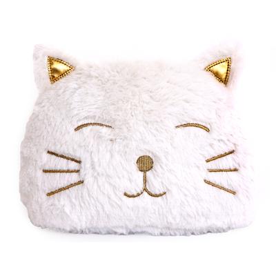 [R0919] - Cale porte peluche 'Chats' blanc doré - 15x15 cm