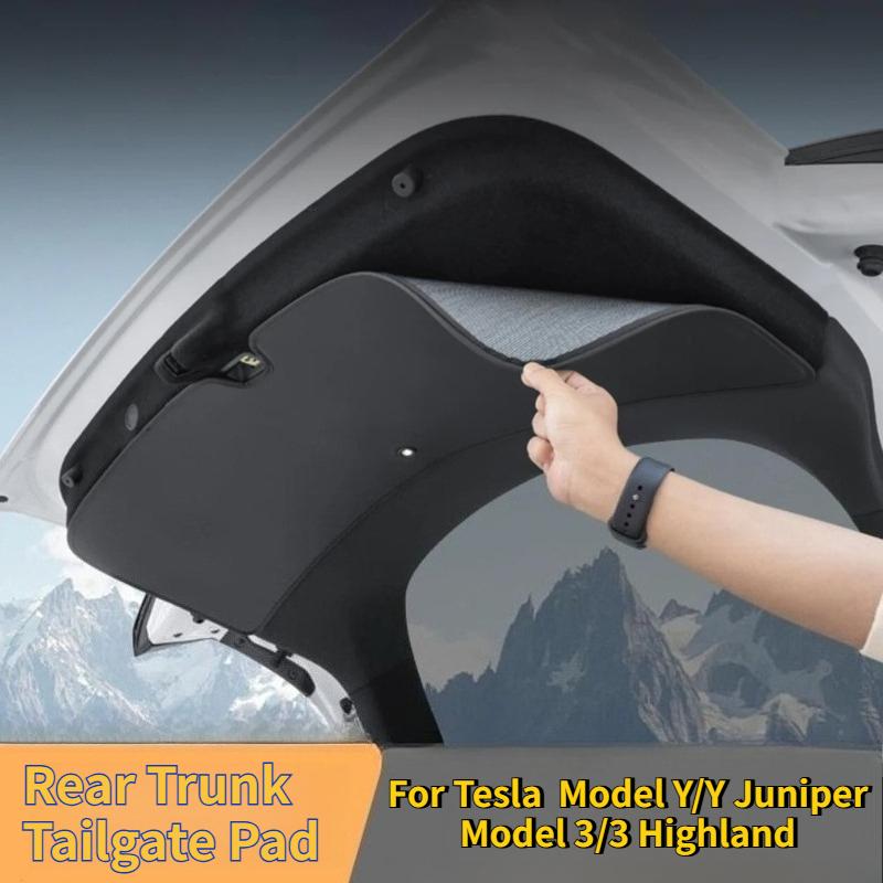 Für Tesla Model 3 Model Y Juniper 2025 2026 Kofferraummatte PU Ladeboden Filz Schutzmatte Premium Kofferraum Heckklappenmatten Zubehör