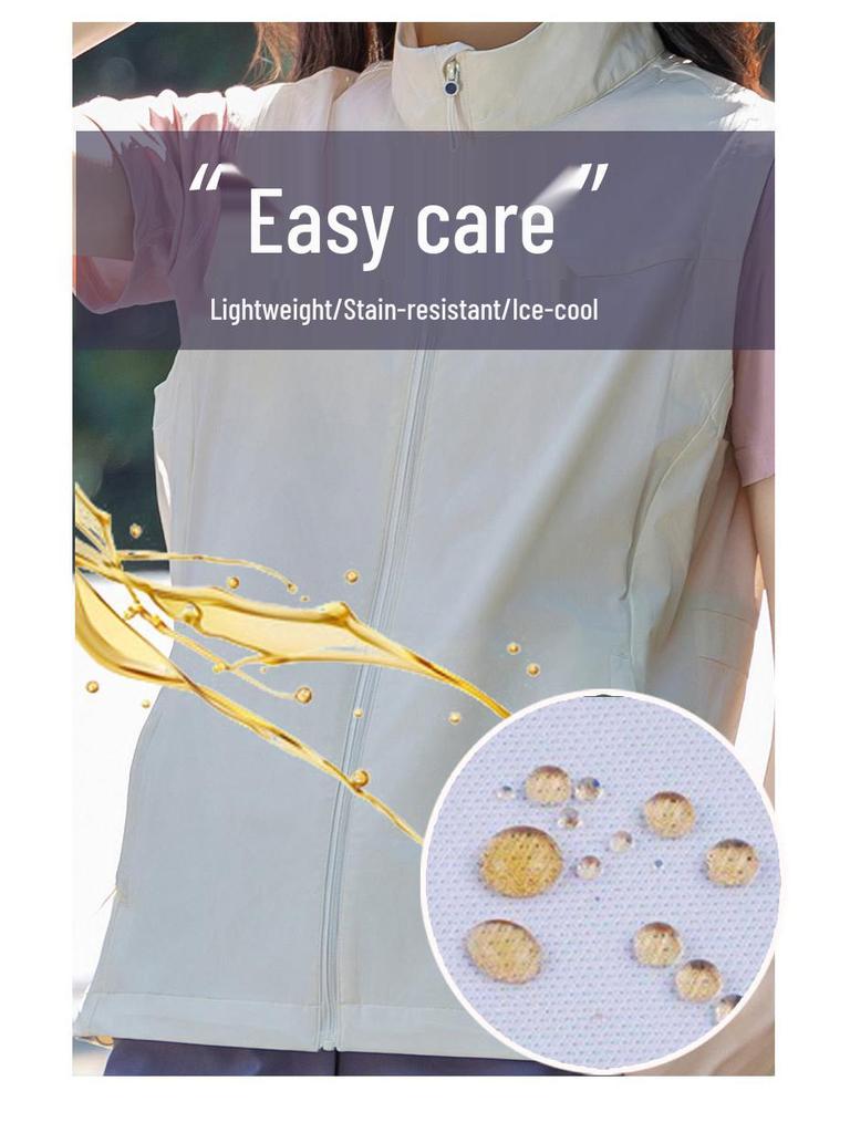 Women's & Men's Quick-Drying Outdoor Vest: Hiking, Fishing, Camping, Volunteer Work, Stand-Up Collar