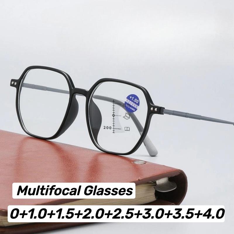 Fashionable Oversized Frames Ultra-Lightweight Multifocal Presbyopia Glasses Men's & Women's Blue Light Blocking Reading Glasses