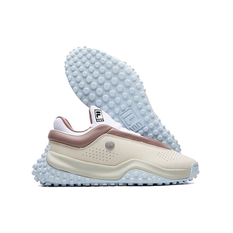 Mihara Yasuhiro X Fila FM Leather Fabric Comfortable Casual Low-Top Dad Shoes Men Sneakers White Brown F12M114136FWA