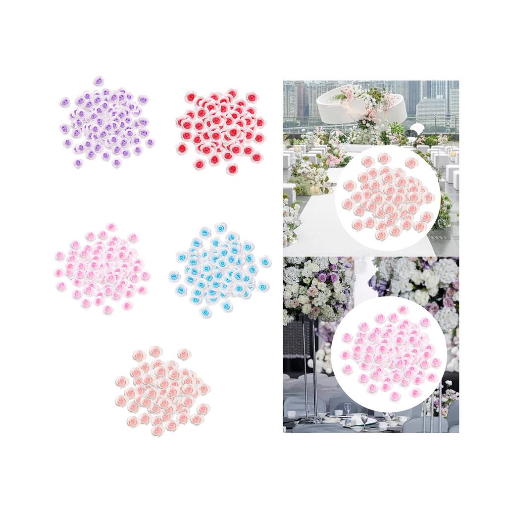 500x Artificial Flowers DIY Wedding Bouquets Home Simulation Mother's Day Party DIY Craft Foam Fake Flowers Roses Decoration