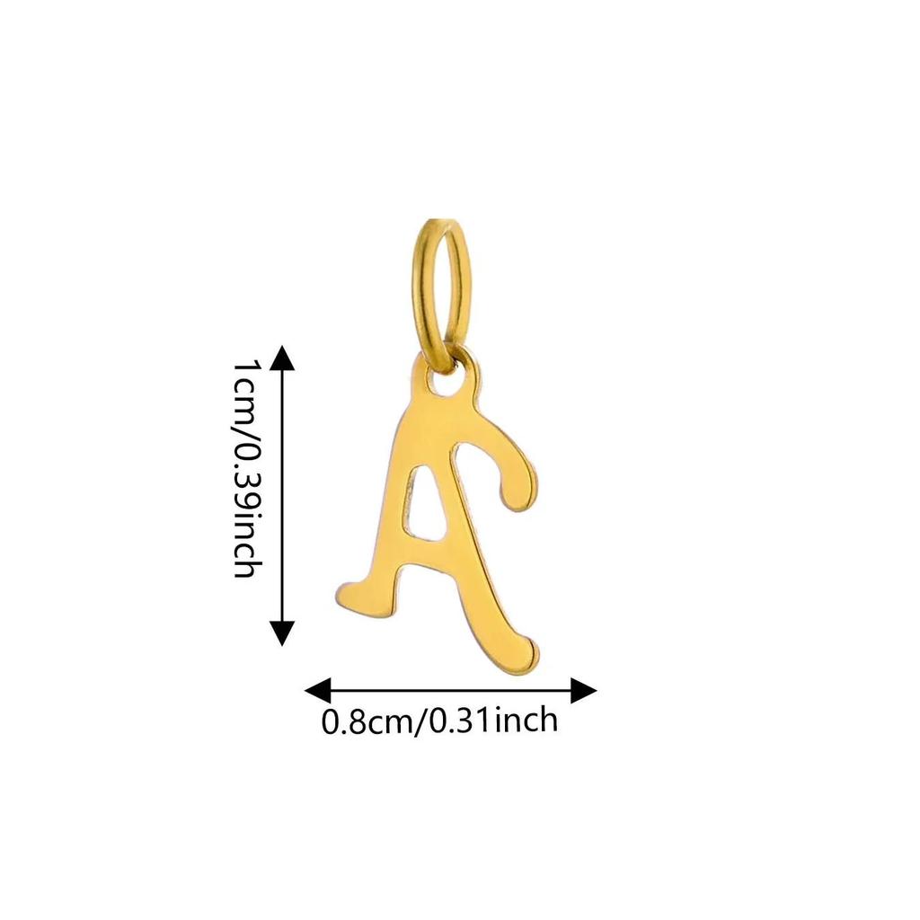 CARLIDANA INS New Fashion Initial Charm Stainless Steel 18K Gold Plated Letter Pendant Alphabet Necklace for DIY Jewelry