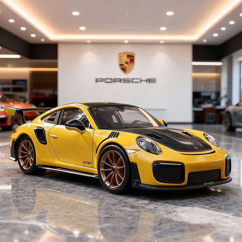 

Maisto 1:24 Porsche 911 GT2 RS Supercar Alloy Car Diecasts & Toy Vehicles Car Model Miniature Scale Model Car For Children жовтий