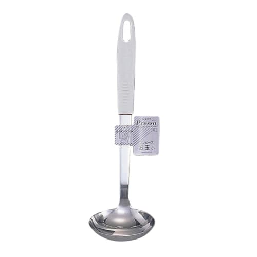 PEARL METAL Small White Stainless Steel Ladle, One Piece Presso, Made In Japan, G-3849
