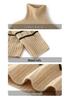 2026 A/W Women's High Neck 100% Wool Patchwork Sweater - Thick, Slim Fit, Versatile Knitwear
