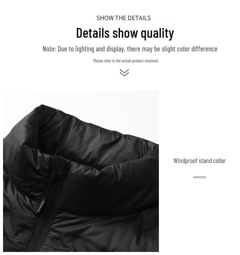 Unisex Winter Graphene Heated Stand-up Collar Down Jacket - Lightweight, Loose, 80% White Duck Down