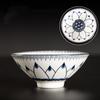 85ml Retro Blue and White Porcelain Cone Teacup Anti Scaling Hand-Painted Ceramic Tea Bowl Travel Meditation Cup Chinese Tea