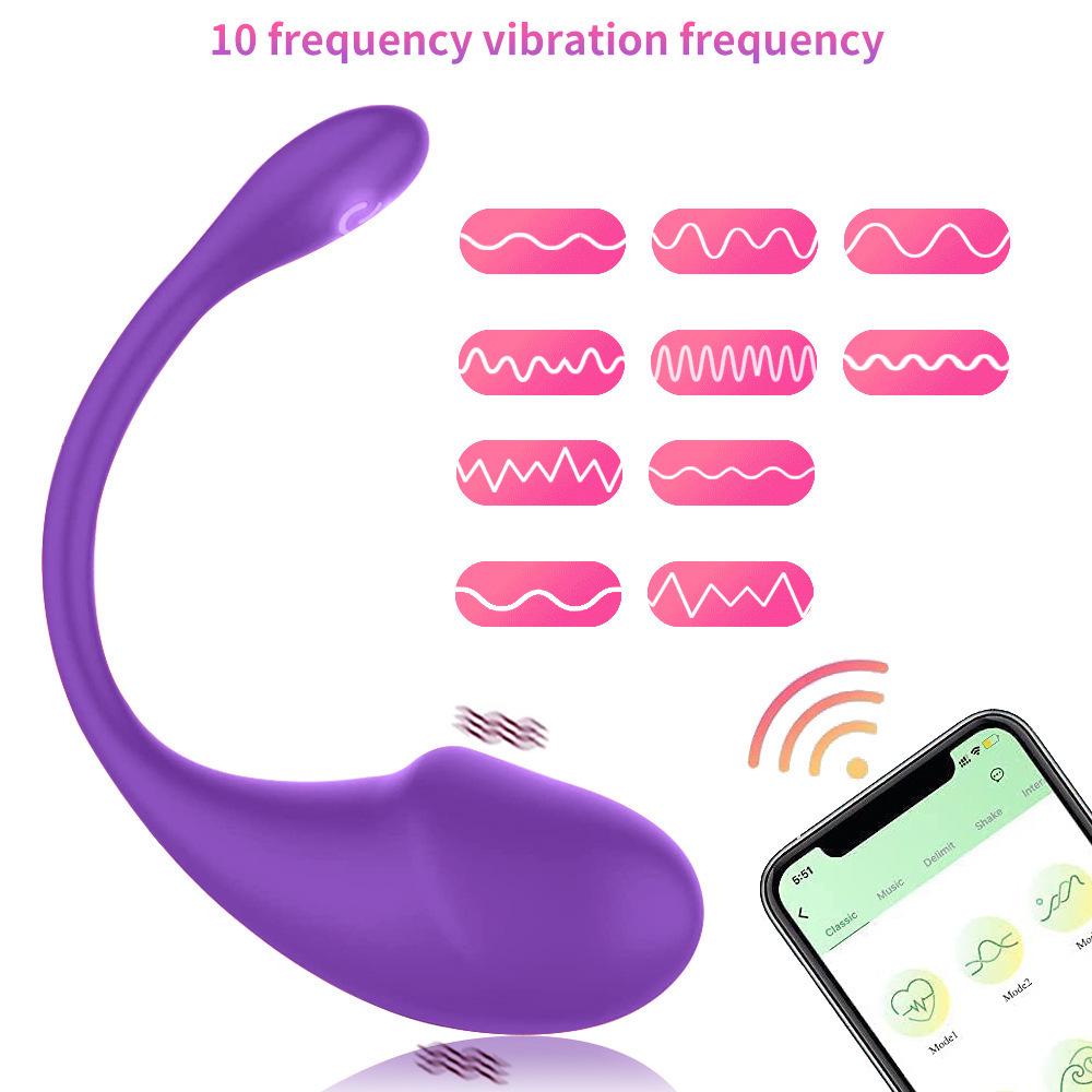 Women's Rechargeable APP-Controlled Tadpole Vibrator Dildo