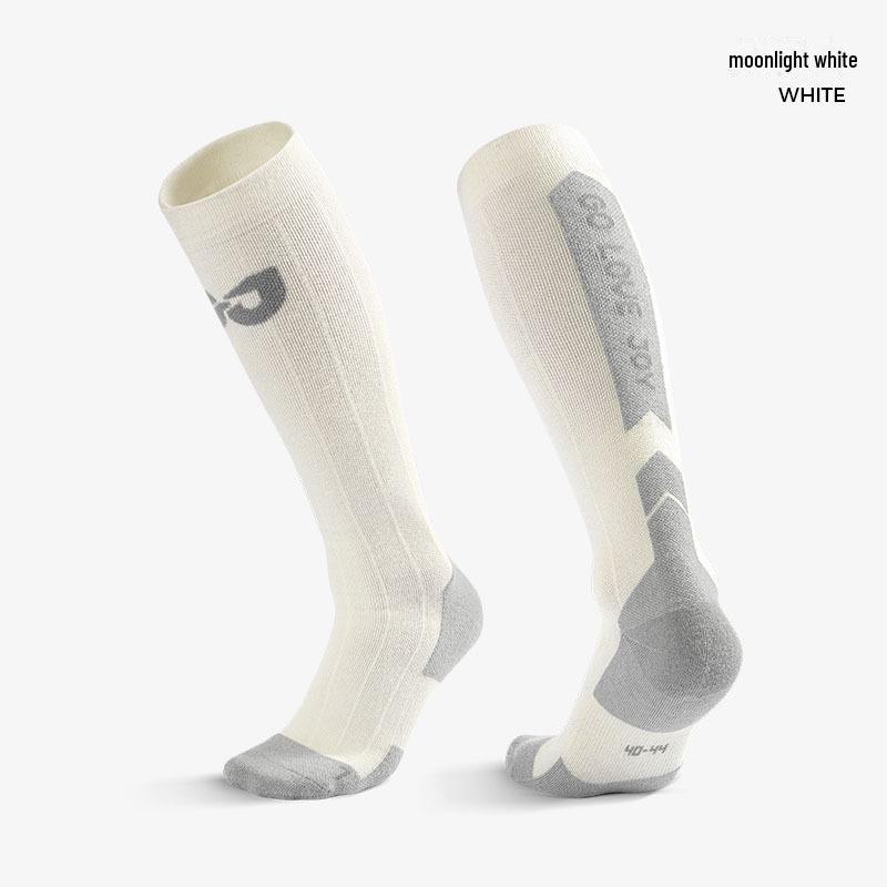 DWZ09 Non-Slip Thick Wool Ski Socks for Outdoor, Snow, Cycling, and Mountaineering - Mid-High Tube, Warm for Autumn & Winter