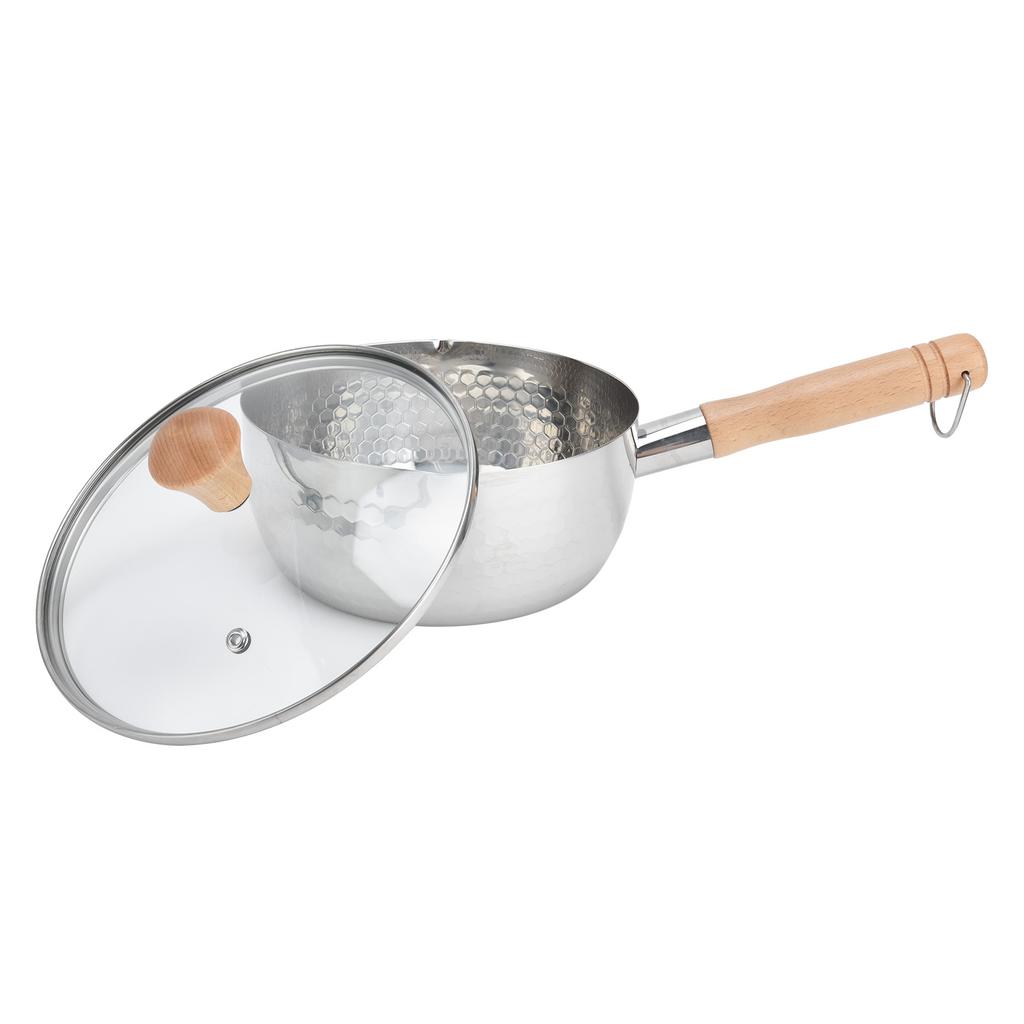 Stieltopf Edelstahl Topf Beikosttopf mit Einzelgriff Deckel für KücheKlein