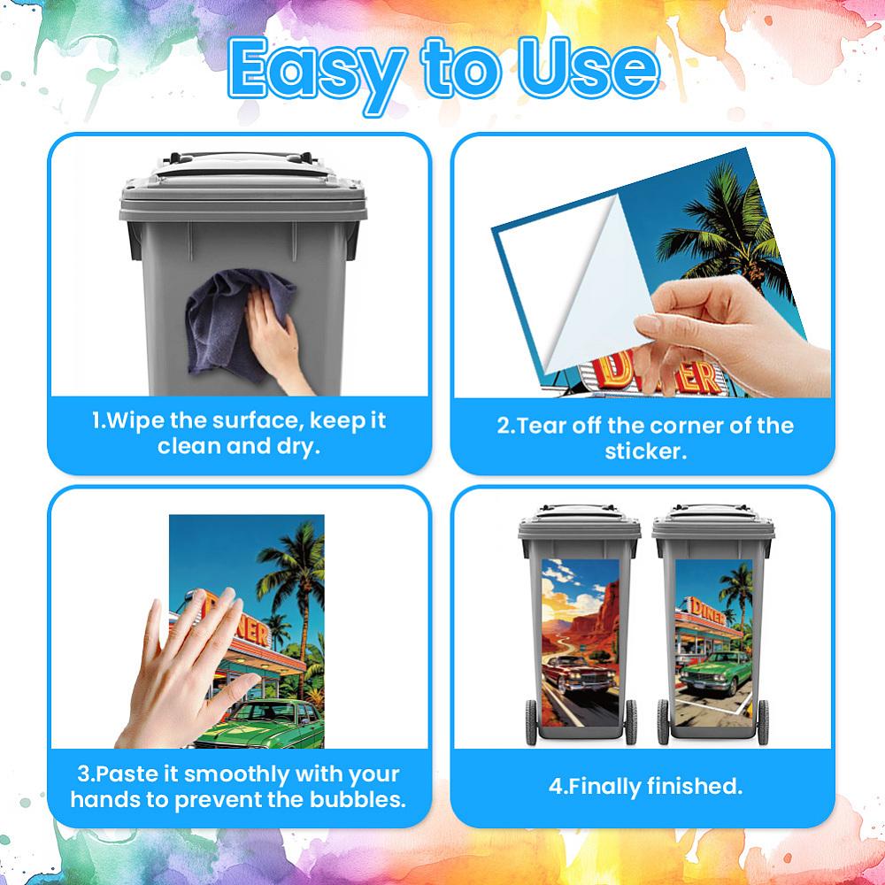 PVC Stickers Self-adhesive Decorative Stickers Decals for Trash Decoration Car 820x380mm
