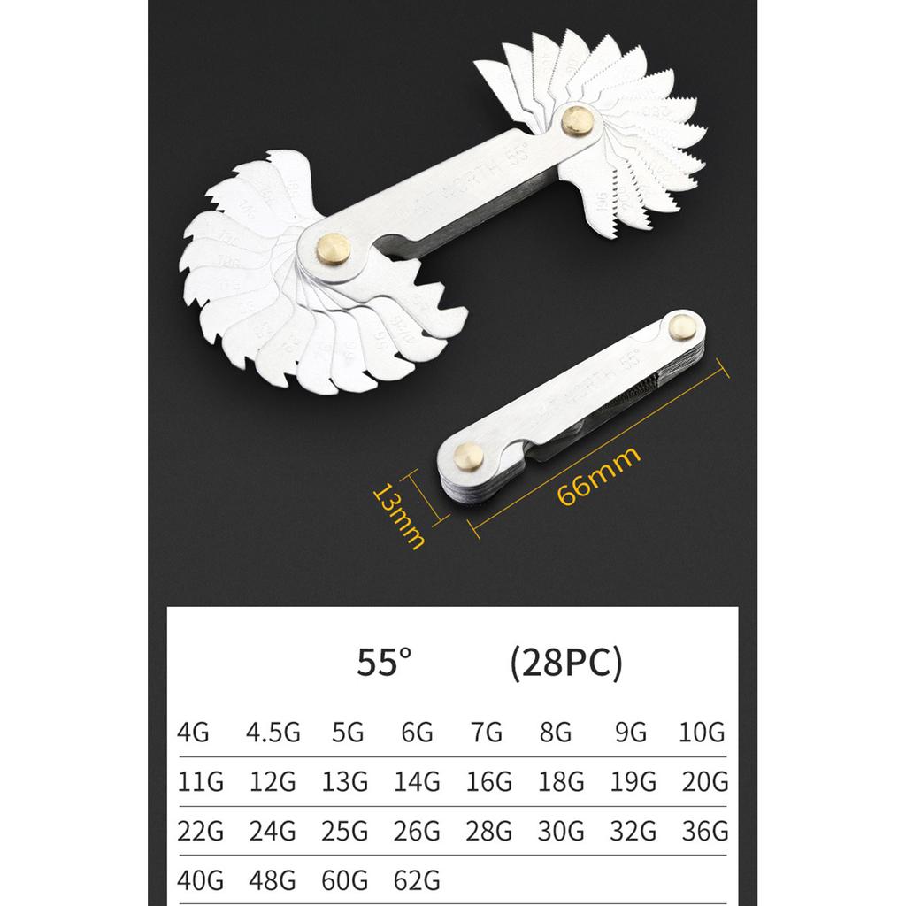 Gear-Tooth Screw Pitch Gauges Tools Carbon Steel Lathe Combination Tools