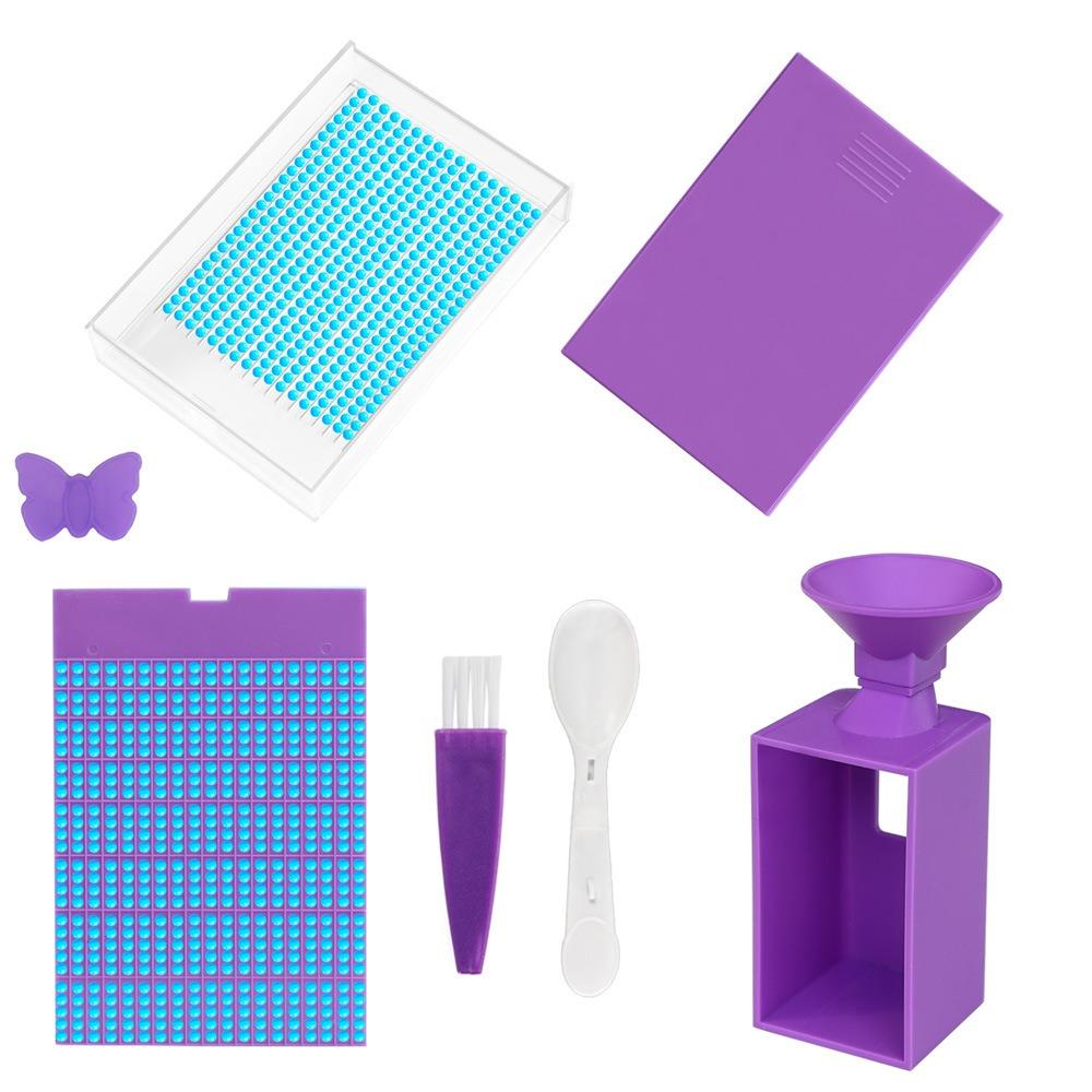 

Креативный поднос для хранения стразовой живописи Инструмент для стразовой живописи Аксессуары для стразового инструмента фиолетовый