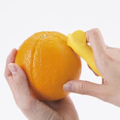 Kai KAI Tangerine, Orange, Citrus Fruit Peeler, Dishwasher Safe, KAI KITCHEN, Yellow, Made in Japan, DH8191