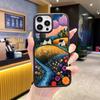 Summer new oil painting style pastoral hut iPhone14 mobile phone case Apple 17promax matte bare metal feel