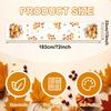72 x 13 Inch Fall Pumpkin Table Runner - Autumn Harvest Pumpkin and Sunflower Pattern for Thanksgiving Day, Home Gatherings, Kitchen, Mantel, Dining