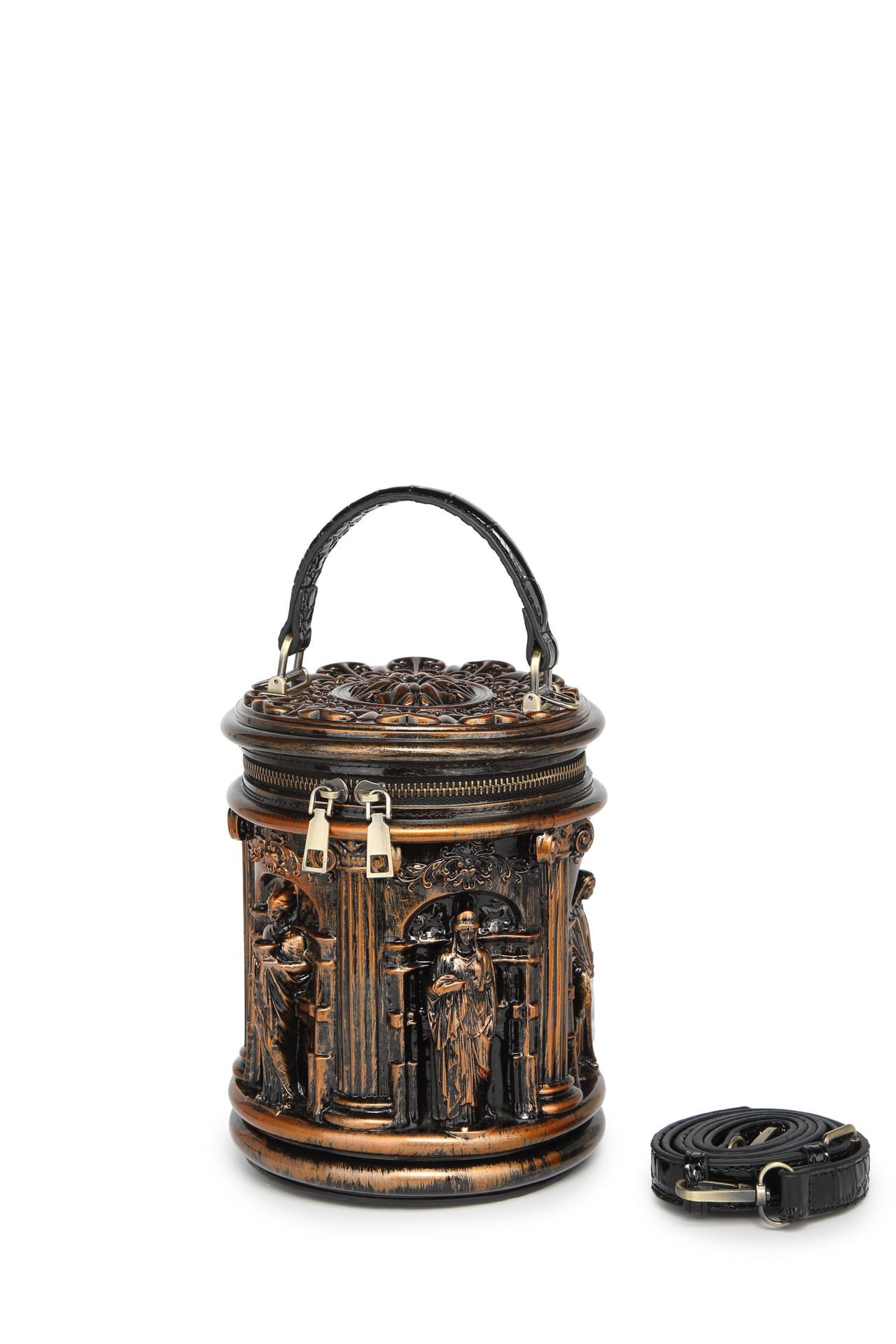 

Креативная Личность Трехмерный Рельефный Плечевой Сумка Авангардный Ретро Сумка-Почтальон Ручная Сумка бронзовый