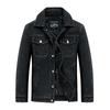 Men's Autumn Business Casual High-end Lapel Tooling Jacket Washed Denim Jacket Men's