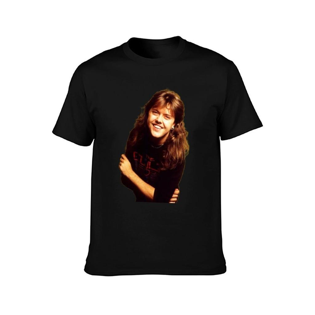 T-shirt Lars Ulrich cotone t-shirt grafiche camicie ad asciugatura rapida t-shirt grafica t-shirt anime t-shirt nere semplici uomo