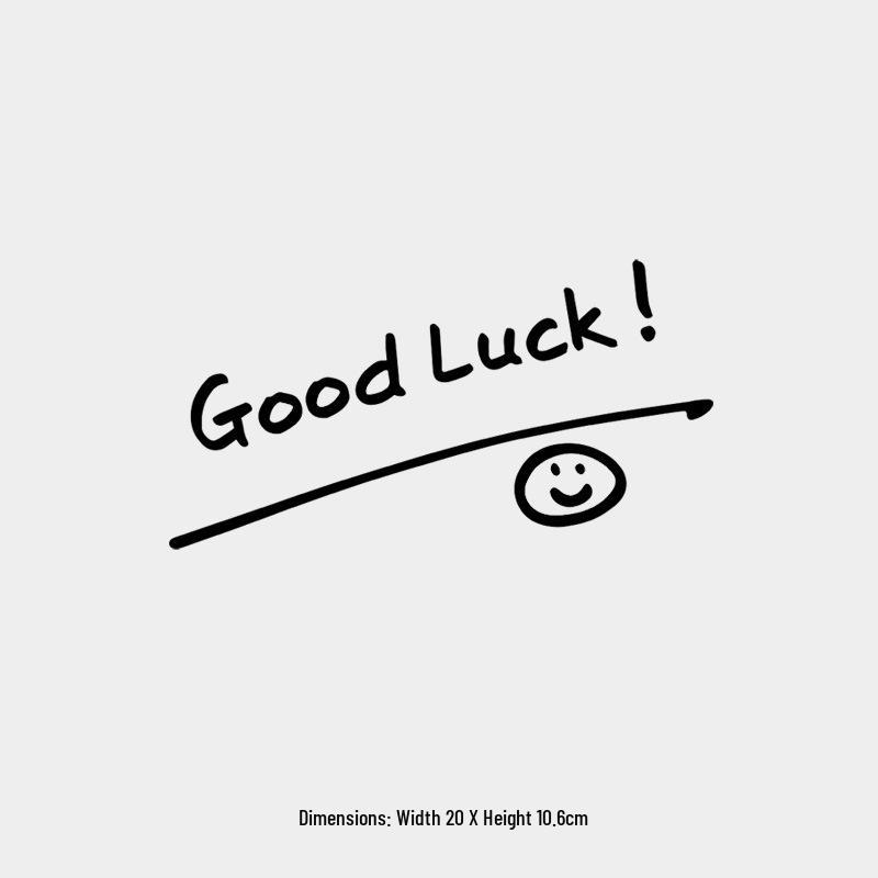 Good Luck Waterproof English Car Rear Windshield Sticker
