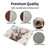 Festive Christmas Linen Table Mats - Heat Resistant Western Style Decor