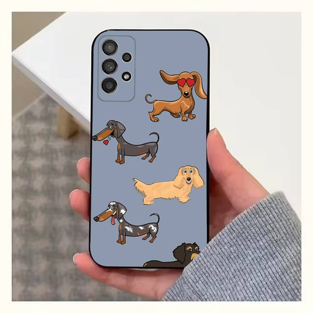 

Dachshund Sausage Dog Case For Samsung S22,S25,S24,S23,Ultra,FE,S20,S10,Plus,S21,S9,Lite,Soft Silicone Black SamsungS22plus5G