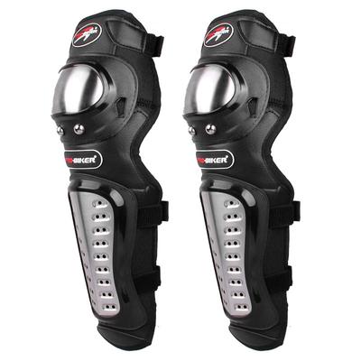 LMoDri Motorrad-Knieschützer, Edelstahl, Motocross-Schutzpanzer, Ausrüstungsschutz, Schutz-Set, ATV-Knieschützer für Erwachsene