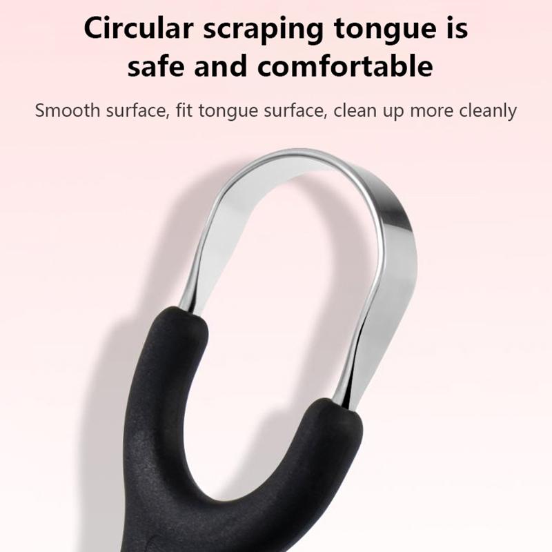 Tongue Cleaner Portable Case Stainless Steel Color Tongue Scraper Adult To Remove Bad Breath Mouth Cleaner Board Reuse Oral Care