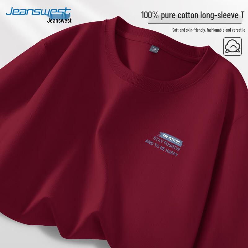 Jeanswest Men's Casual Cotton Long Sleeve T-Shirt
