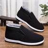 Winter Old Beijing Cotton Shoes Men's Velvet Thickened Warm Cloth Shoes Soft Sole Wear-resistant Non-slip High-top Work Shoes