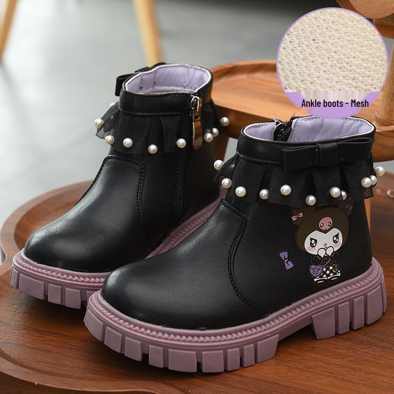 Girls' Princess Cartoon Fleece-Lined Autumn/Winter Boots - 2025 New Style Short Boots