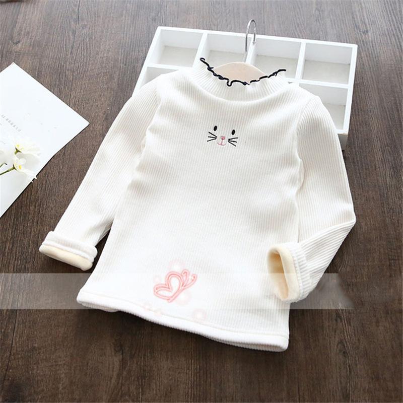 Fashion Girls Sweaters Winter Children Cartoon Kids Warm Velvet Thick Kids Sweater Girls Outwear