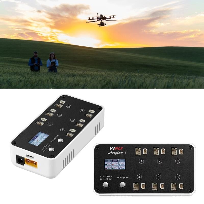 6CH 2-6S Charging Adapter For 1S Battery Charger And Discharger With Color LCD Display Support DC5521 TX60