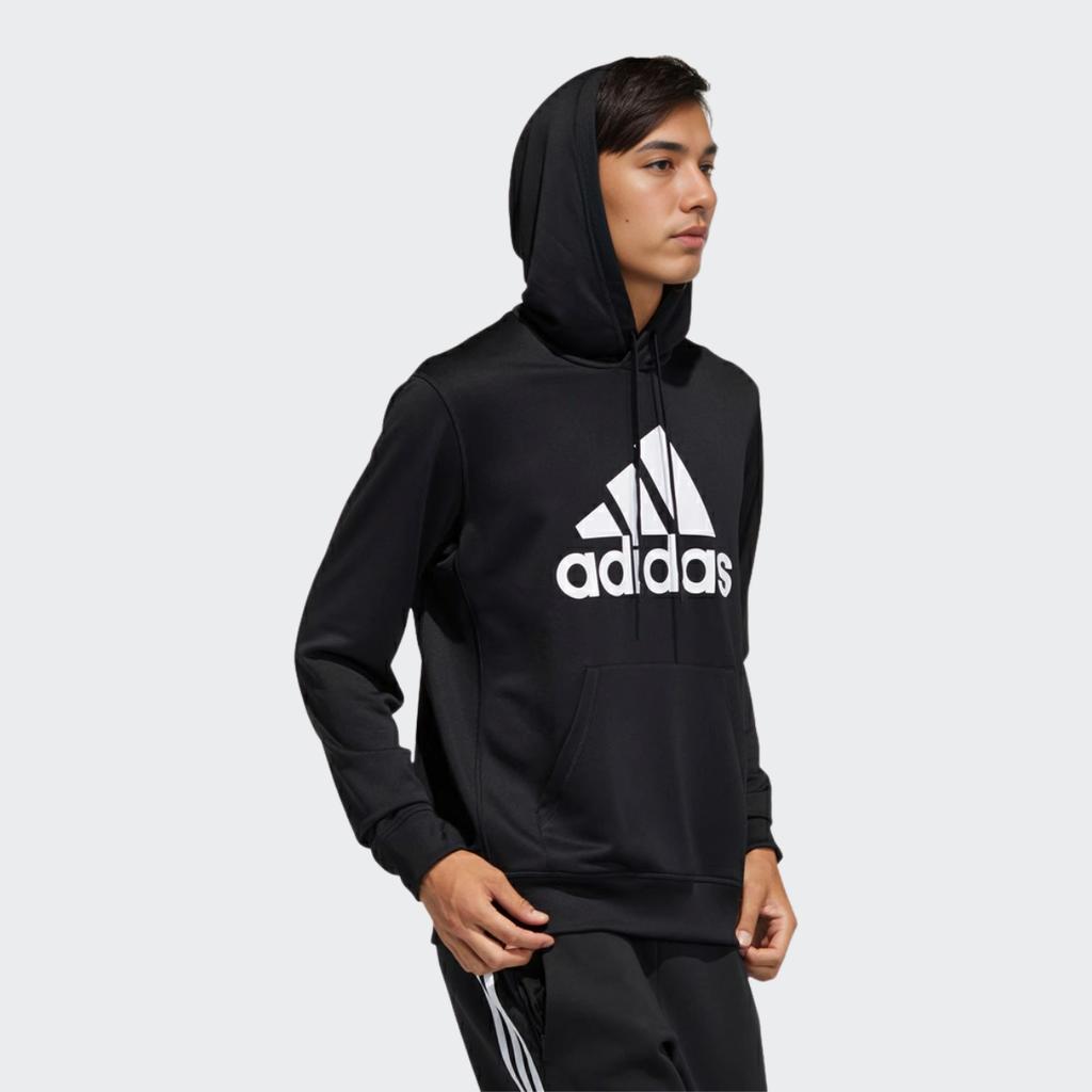 Adidas Printed Large Logo Hoodie Men Tops Black GN0827