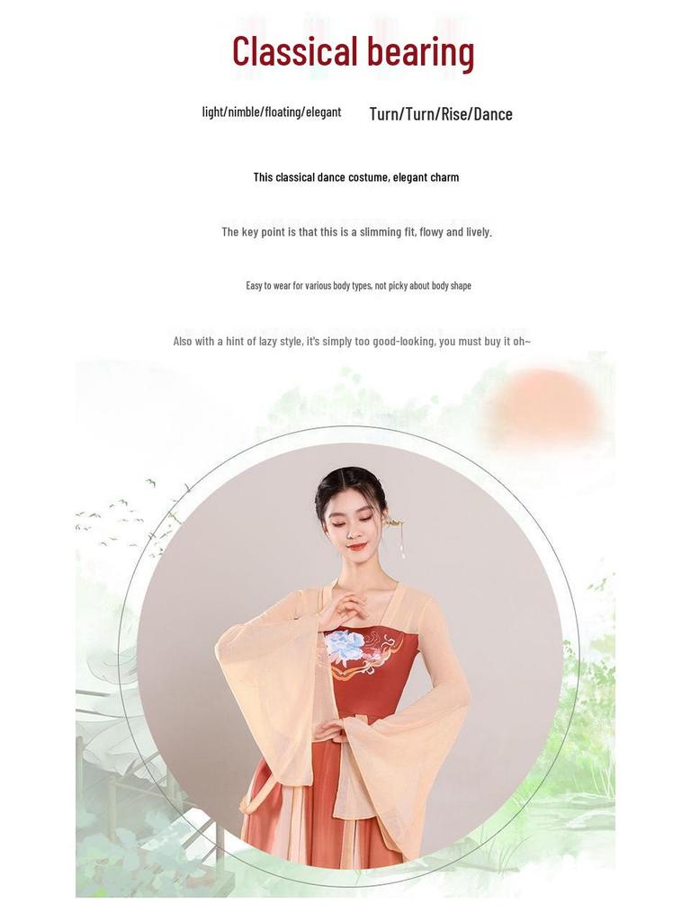 Flowy Ethnic Han Tang Dance Costume for Women - Fairy Spirit Style