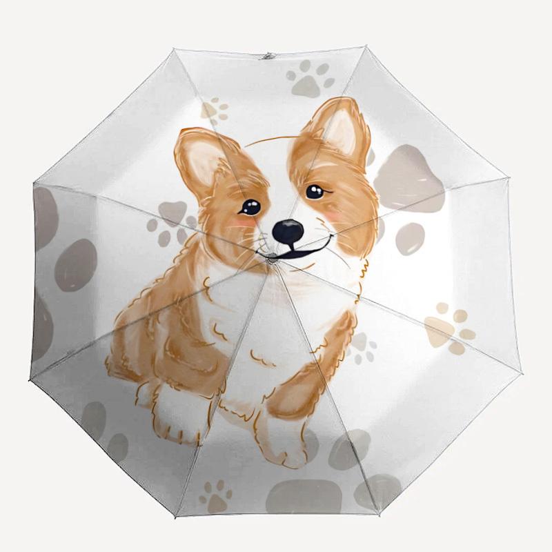 1pc Corgi Paws Automatic Open/close Folding Umbrella, Compact Portable Travel Umbrella, Durable Construction yy251230153